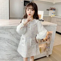 入学式 ワンピース 女の子 卒園式 子供服 入園式 スーツ フォーマル 子供 綿100％ セレモニー 服 きれいめ かわいい 110 120 130 140 150 160 チュニック 子ども ピアノ発表会 キッズ おしゃれ 結婚式 冬 春 ツイード