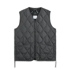 [タイオン] ユニセックス ミリタリー Vネックジップ ダウンベスト 001ZML-1 [チャコール] [M]