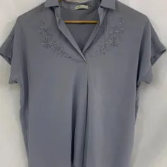 【earth music &ecology】 アース 花柄刺繍　シフォン ブラウス トップス　花模様　刺繍　FL064