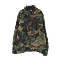 STUSSY (ステューシー) カモフラ柄 ジップアップ ジャケット フリース カーキのサムネイル
