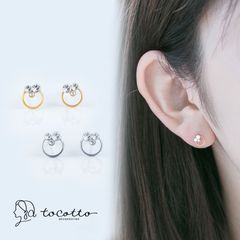 ピアス レディース チタンポスト キュービックジルコニア 金属アレルギー ニッケルフリー 韓国ピアス ギフト【tocotto】（トコット）【公式】ピアス レディース 韓国ピアス ピアス 20代 ピアス 30代 ピアス 40代 【tw-ccp-1】