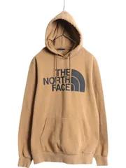 【お得なクーポン配布中!】 ノースフェイス プリント スウェット フード パーカー メンズ L The North Face 裏起毛 プルオーバー トレーナー スエット ライト ブラウン