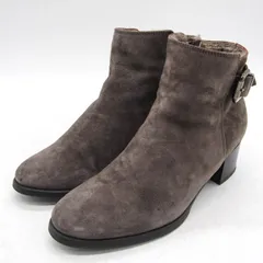 銀座カネマツ ブーツ ブランド ビブラムソール シューズ 靴 イタリア製 レディース 35サイズ グレー Kanematsu 【中古】