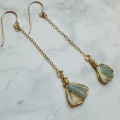 ギラライトインクオーツ ピアス