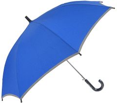 【新着商品】55cm ひっくり返っても元通り ジャンプ傘 丈夫な耐風骨 反射テープ付 (ブルー) 安全