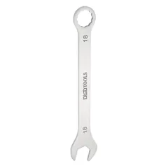 新品 uxcell コンビネーションスパナ ラチェットレンチ 薄型スパナ メトリック 18mm ステンレススチール製 トルクスエンドボックス 15度オフセット オープンエンド シルバートーン