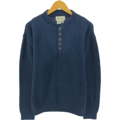 古着 90年代 エディーバウアー Eddie Bauer リブ編み ヘンリーネック コットンニットハーフボタンセーター USA製 メンズS相当/eaa525677