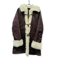 美品】キヨコタカセ チャイニーズラクーン ダッフルコートブラウン 