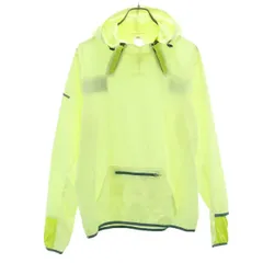 adidas アディダス ウインドブレーカー M ネオンイエロー プルオーバー メンズ 古着