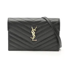 サンローランパリ SAINT LAURENT PARIS ショルダーバッグ  モノグラム エンベローブ 393953 ブラック レザー モノグラム エンベロープ チェーンウォレット レディース Used Bのサムネイル