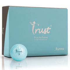 【在庫限定】被らない 目立つ 飛ぶ 曲がらない TrustトラストゴルフボールAurora(オーロラ)/Rosa(ローサ) 止まるクリスタルウレタンカバー3ピースリアクティブコア(ツアー系) 1ダース(12個入り)/4ダース(48個入り)オーロラブルー/オレン