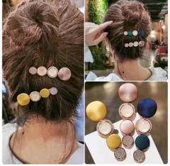 ヘアクリップ  ヘアピン ３本セット  パールピン