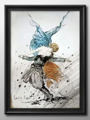 15275ルイ イカール A3 サイズ ポスター アート おしゃれ 絵画 インテリア 北欧 イラスト マット紙 艶消し アートパネル 額 フレーム デザイン 壁掛け ギフト 新築祝い ディスプレイ