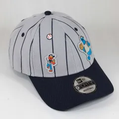 【ニューエラ正規品】ニューエラ New Era® NEW ERA® 帽子 キャップ コラボ 9FORTY SESAME STREET セサミストリート ベースボール グレー ネイビーバイザー(商品番号：14682564)