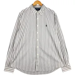 古着 ラルフローレン Ralph Lauren CUSTOM FIT 長袖 ボタンダウンストライプシャツ メンズXL相当/eaa594573