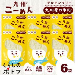 米粉麺 グルテンフリー 九州こーめん パスタ 6袋 アレルゲン27品目不使用