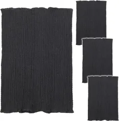 CHASO 腹巻き 薄手 4枚セット 冷房対策 妊婦 マタニティ コットン(ブラック,  L/XL（78～100cm）)