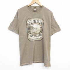 XL/古着 半袖 ビンテージ Tシャツ メンズ 00s カリフォルニア 大きいサイズ コットン クルーネック 薄茶 ブラウン 25aug28 中古
