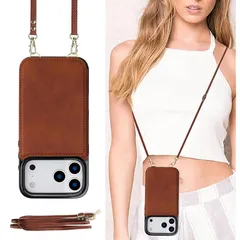 【新品】 GOKIGIOD 適用 iphone 17 pro Max ケース ショルダー 窓口式 カード入れ スマホケース ストラップ付き アイフォン17プロマックス カバー 手帳型 斜めがけ 可愛い iphone17proMax ショルダーケース 首かけ 0