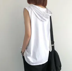 パーカー 即購入OK タンクトップ 夏パーカー 男女兼用 レディースメンズ Tシャツ フード付き ノースリーブ 夏 トップス 重ね着 薄手 無地 スポーツ aiyuehua32