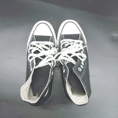 ◇ Θ CONVERSE コンバース インヒール ハイカット スニーカー シューズ サイズ23 ブラック レディース E  【1504240020297】