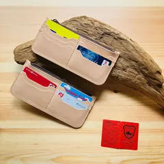 栃木レザー　訳ありアウトレット　お札も入ります　12枚カードが入ります。　オリジナル カードケース　ポケット　小銭ファスナー付き　新品未使用　長財布　革製品　革財布　コインケース　小銭入れ  　K