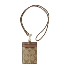 新品 コーチ COACH カードケース ランヤード IDケース ブラウン 茶色