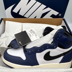 新品 25cm Nike GS Air Jordan 1 Retro High OGナイキ GS エアジョーダン1 レトロ ハイ OG "ミッドナイトネイビー"　FD1437-401　スニーカー