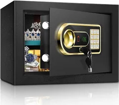 Beemyi 金庫 家庭用 防犯金庫 緊急電池ボックス付き テンキー式 取扱説明書( 34L)のサムネイル