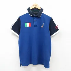 L/古着 ノーティカ 半袖 ブランド ポロ シャツ メンズ ワンポイントロゴ 鹿の子 紺他 ネイビー 25jul14 中古 トップス