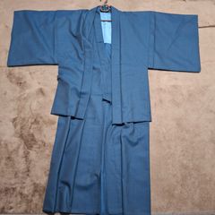 対羽織り 着物 濃紺 アンサンブル
