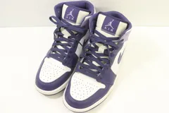 【中古】 NIKE メンズスニーカー 26.5cm AIR JORDAN 1 MID SKY J NIKE 26.5cm 白 ホワイト 紫 パープル ロゴ