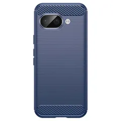 Google Pixel 9a ケース カーボン調 薄型 耐衝撃 ソフト ケース 【Color】ネイビー