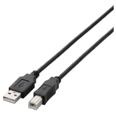 エレコム USB2.0ケーブル/A-Bタイプ/ノーマル/1m/ブラック U2C-BN10BK （1点）