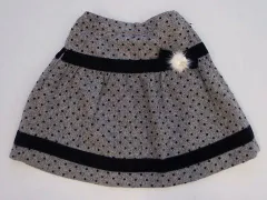 ポンポネットジュニア pom ponette junior アウトレット 子供服 女の子 130cm スカート グレー 水玉 秋 冬 ★3 ボトムス ガールズ 女児 キッズ 【中古】 ユーズド リサイクル 古着 子ども服 こども