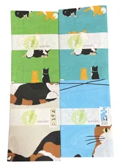 フレンズヒル　オリジナル　wasabi 犬グッズ　猫グッズ日本手ぬぐい　綿100% 日本製　しばとも　やねのみやけさん　みやけさんかけじく　タペストリー　おみやげ　ギフト4枚セット　てぬぐい　手拭い