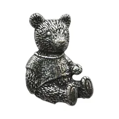 ピンバッジ テディベア ピューター製品 英国製 Brown Pewter