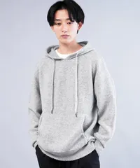 新品 未使用 JIGGYS SHOP(ジギーズショップ)ふわもちニットパーカー プルオーバー 217538 グレーのサムネイル