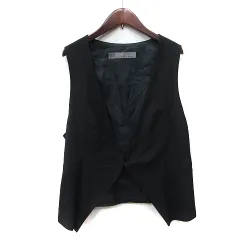 ザラ ベーシック ZARA BASIC ベスト ジレ 前開き 総裏地 EUR XL XL 黒 ブラック /YI