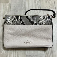 【アメリカ正規店購入】Kate spade ケイトスペード ショルダーバッグ ホワイト パイソン柄