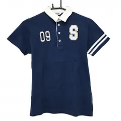 【美品】アンタイトルスポーツ 半袖ポロシャツ ネイビー×白 ワッペン 袖2ライン レディース M ゴルフウェア UNTITLED SPORTのサムネイル