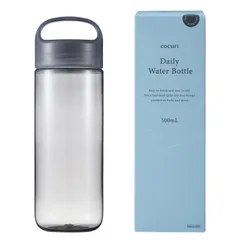 【特価セール】グラスのような滑らかな口当たり (パッキンレス) (軽量/食洗機対応) 500ml 水筒 ウォーターボトル ドリンクボトル Daily (日本製/洗いやすい) (marna) スレートブラック マーナ K795BK