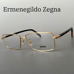 エルメネジルドゼニア メガネ シルバー グレー オーバル チタン 銀 