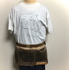 柿渋・ベンガラ前掛け【リメイク】ショート丈