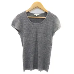 ポールカ PAULE KA ニット カットソー 半袖 Uネック 無地 ウール M グレー /YK24のサムネイル
