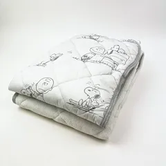 スヌーピー 敷きパッド(グレー) 寝具 西川  SNOOPY