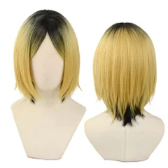 新品 SUNXXCOS ハイキュー!!耐熱 ウィッグ コスチューム用小物 お祭りwig (孤爪研磨(染色))
