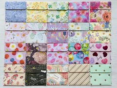 箔押しデザイン 正方形ミニ封筒（カード付き） 20枚セット