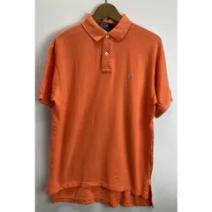 POLO by RALPH LAUREN　ポロシャツ　半袖　シャツ　トップス　ハーフボタン　無地　ワンポイントロゴ　ブランドロゴ　スモールポニー　刺繍　USA製　古着