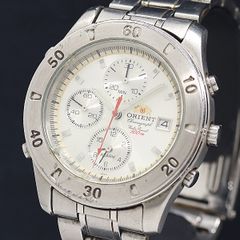 ORIENT オリエント 時計 白文字盤 クロノグラフ SPエプソン #t33 